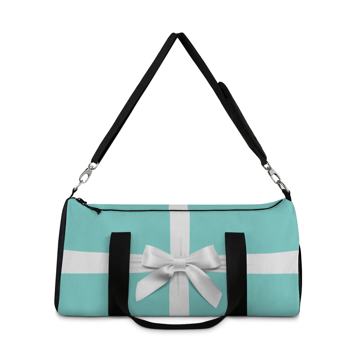 Personalized Little Blue Box Duffel Bag - White Bow