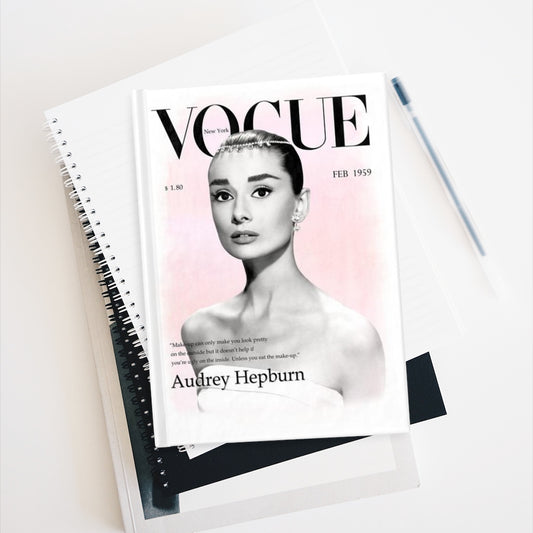 VOGUE Audrey Hepburn Journal - Ruled Line, Pink