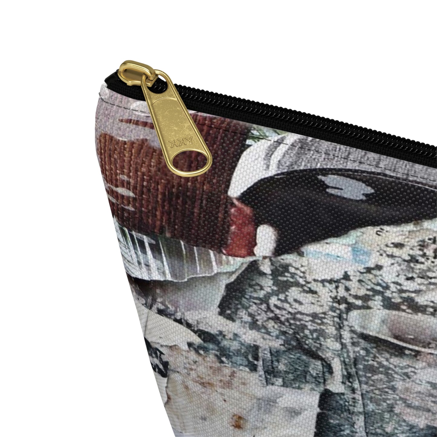 Urban Street Art Cosmetic Pouch w T-bottom, Accessory Pouch - Torn Poster Street Art Makeup Bag - BLO Bag 5