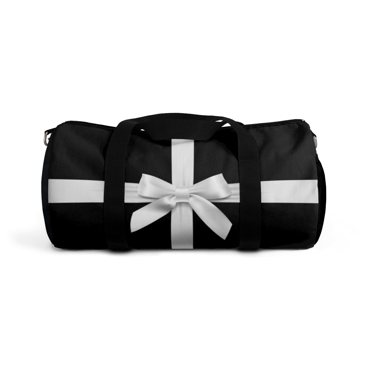 Personalized Little Black Box Duffel Bag - White Bow