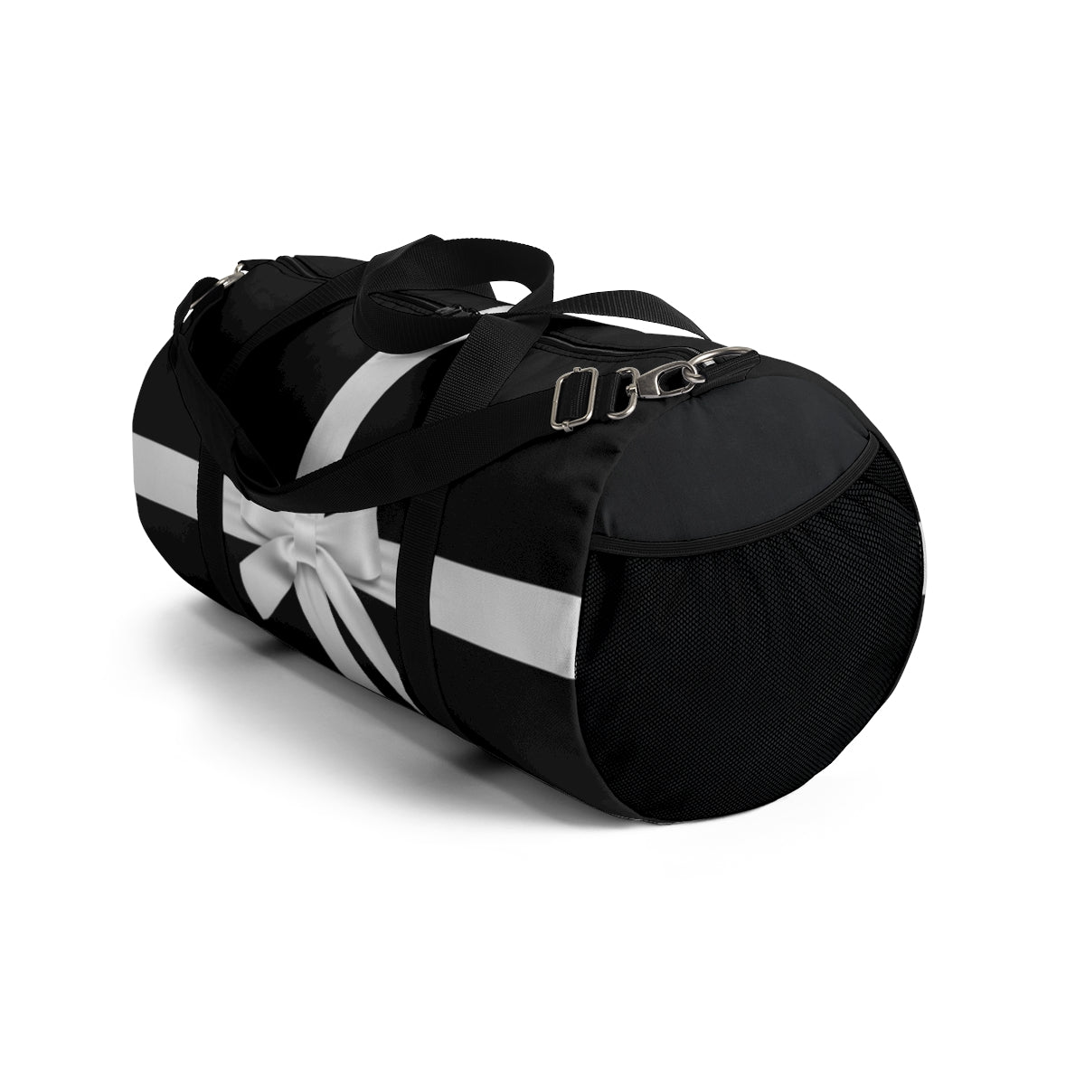 Personalized Little Black Box Duffel Bag - White Bow