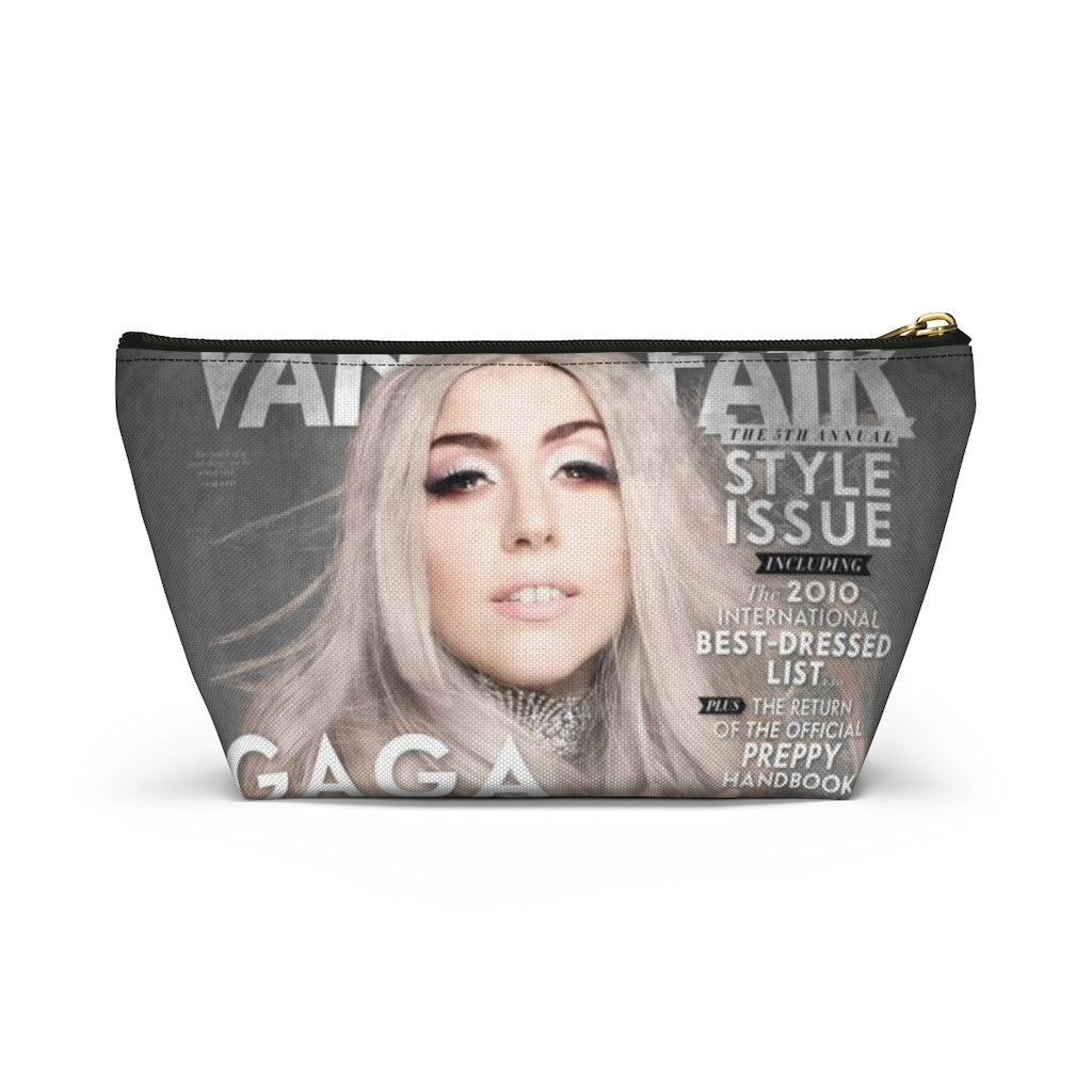 Lady Gaga Cosmetic Pouch w T-bottom, Accessory Pouch, Vanity Fair