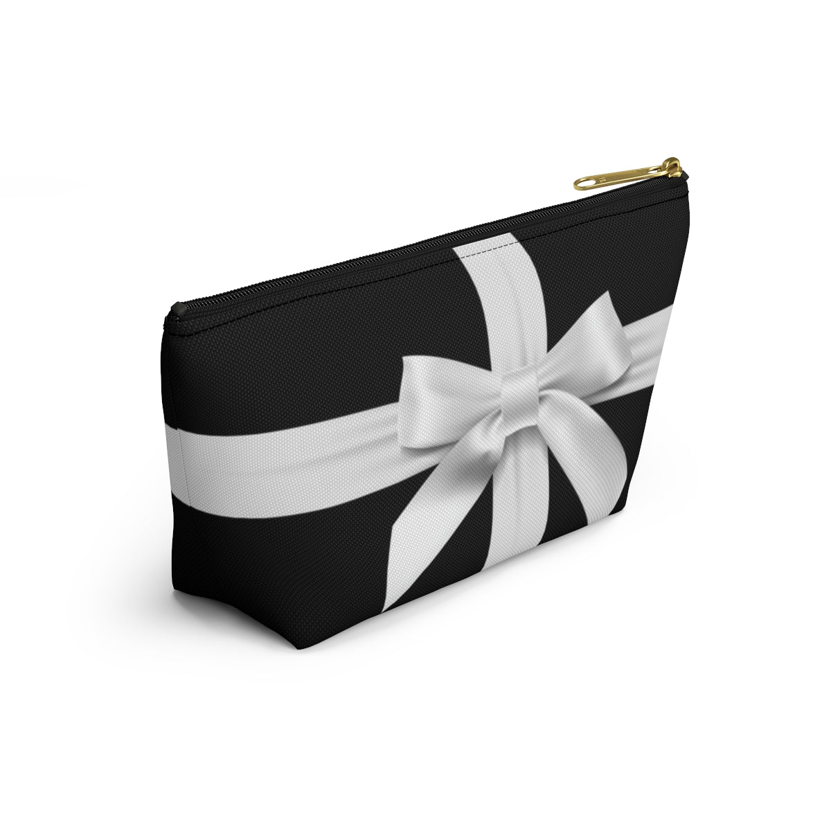 Little Black Box Cosmetic Pouch w T-bottom, Accessory Pouch