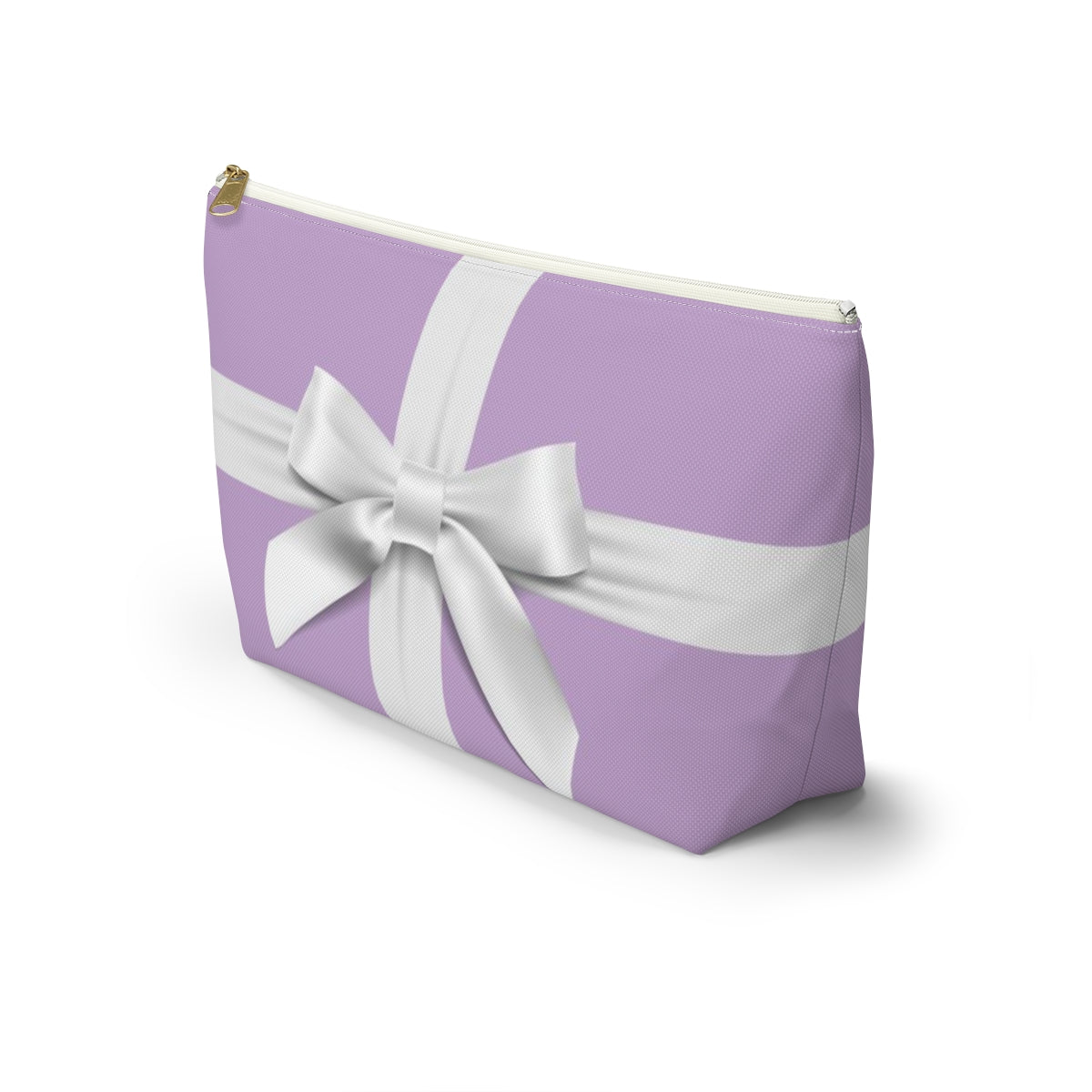 Little Lavender Box Cosmetic Pouch w T-bottom, Accessory Pouch