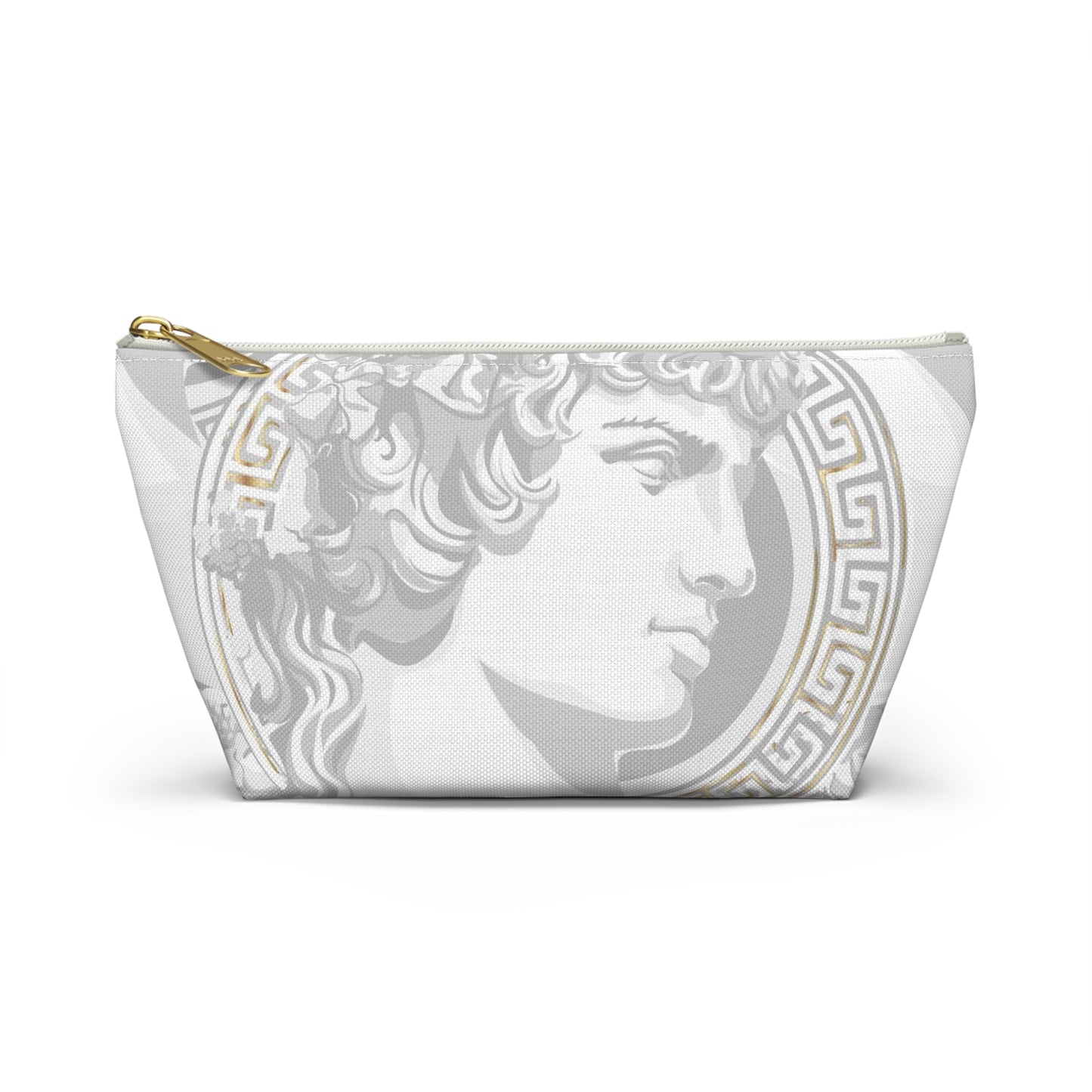 Greek God Antinous Cosmetic Pouch w T-bottom, Accessory Pouch - Greek God Makeup Bag, Roman Empire Cosmetic Pouch