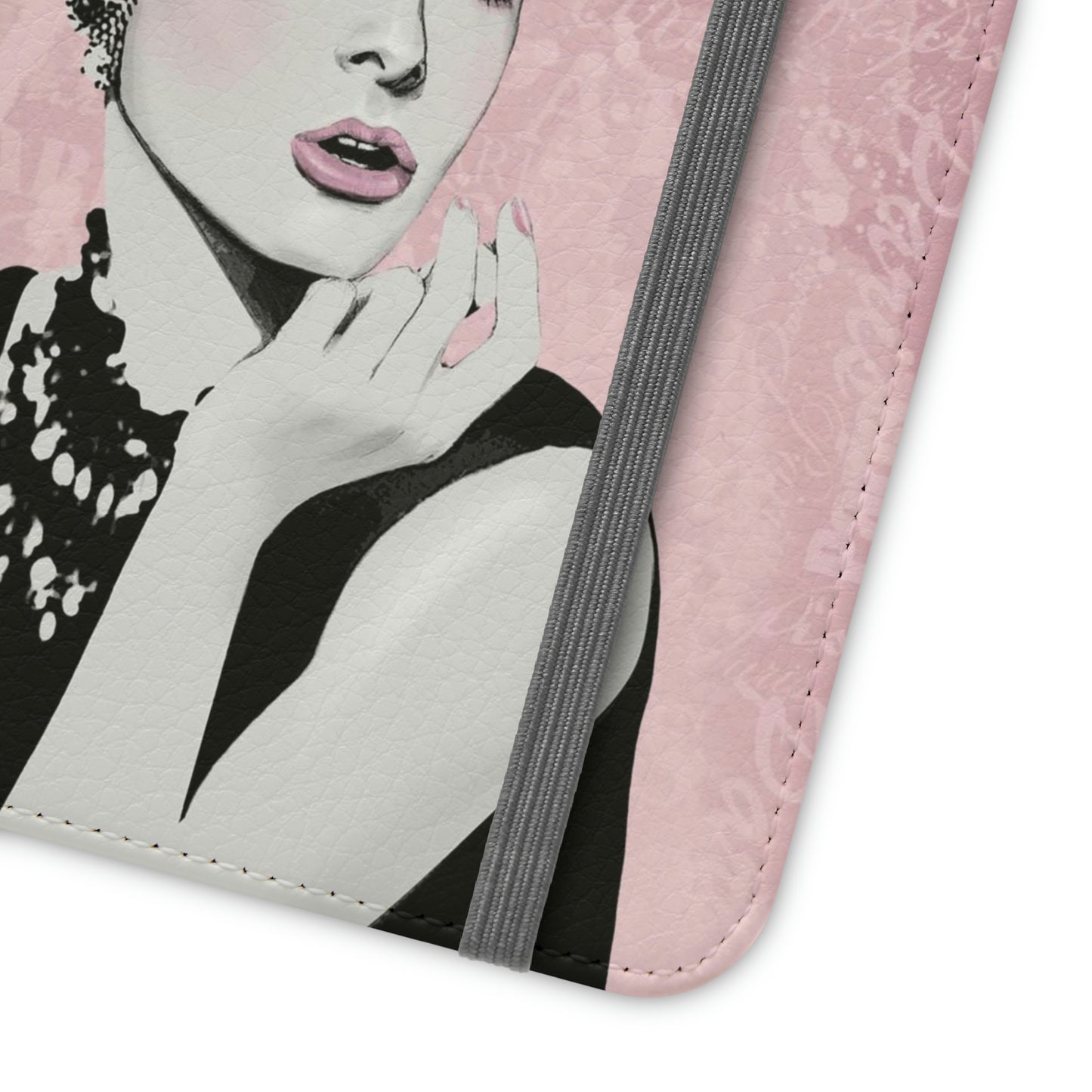 Audrey Hepburn Phone Case, Pink Paris Folio Phone Case, Paris is Always a Good Idea Smart Phone Folding Case