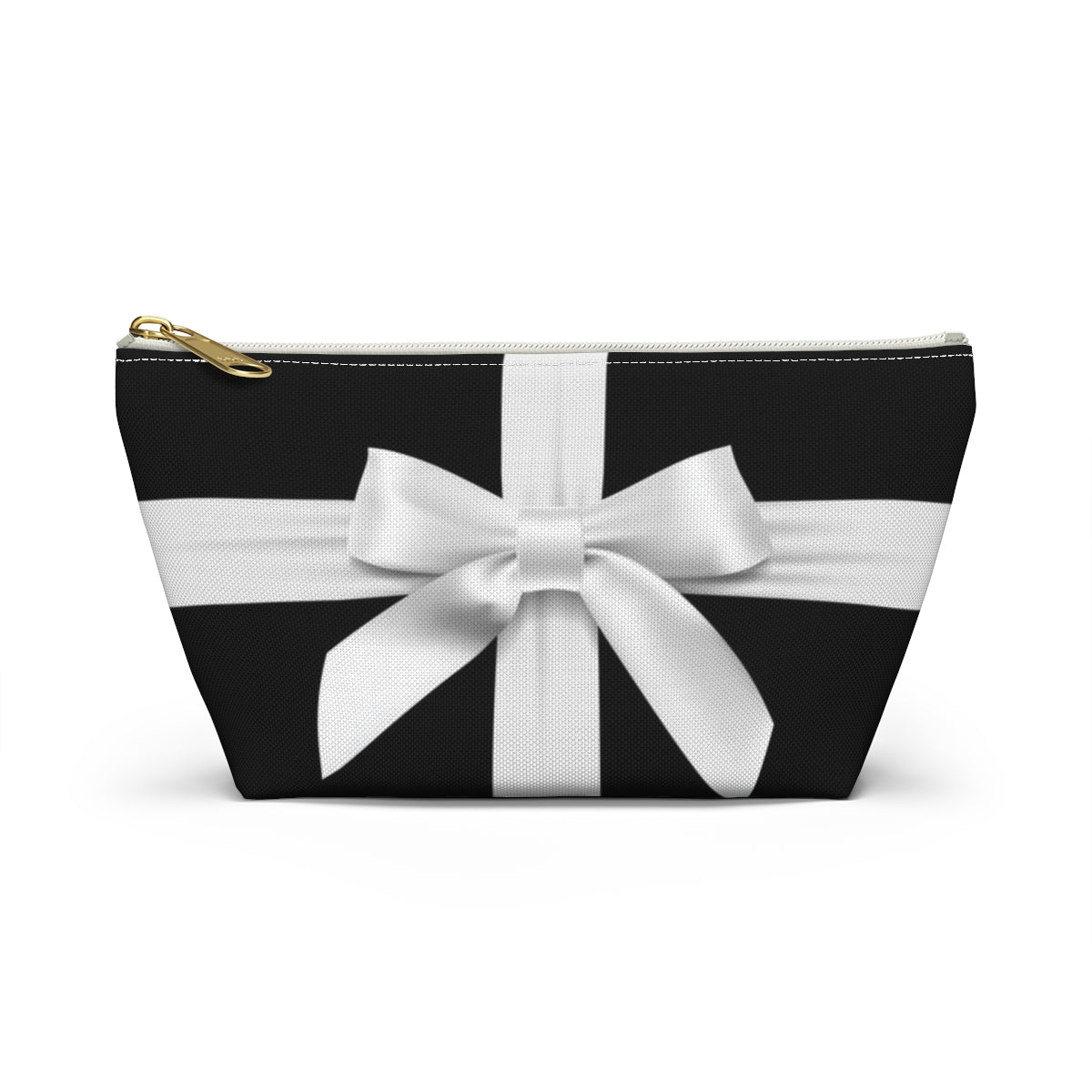 Little Black Box Cosmetic Pouch w T-bottom, Accessory Pouch