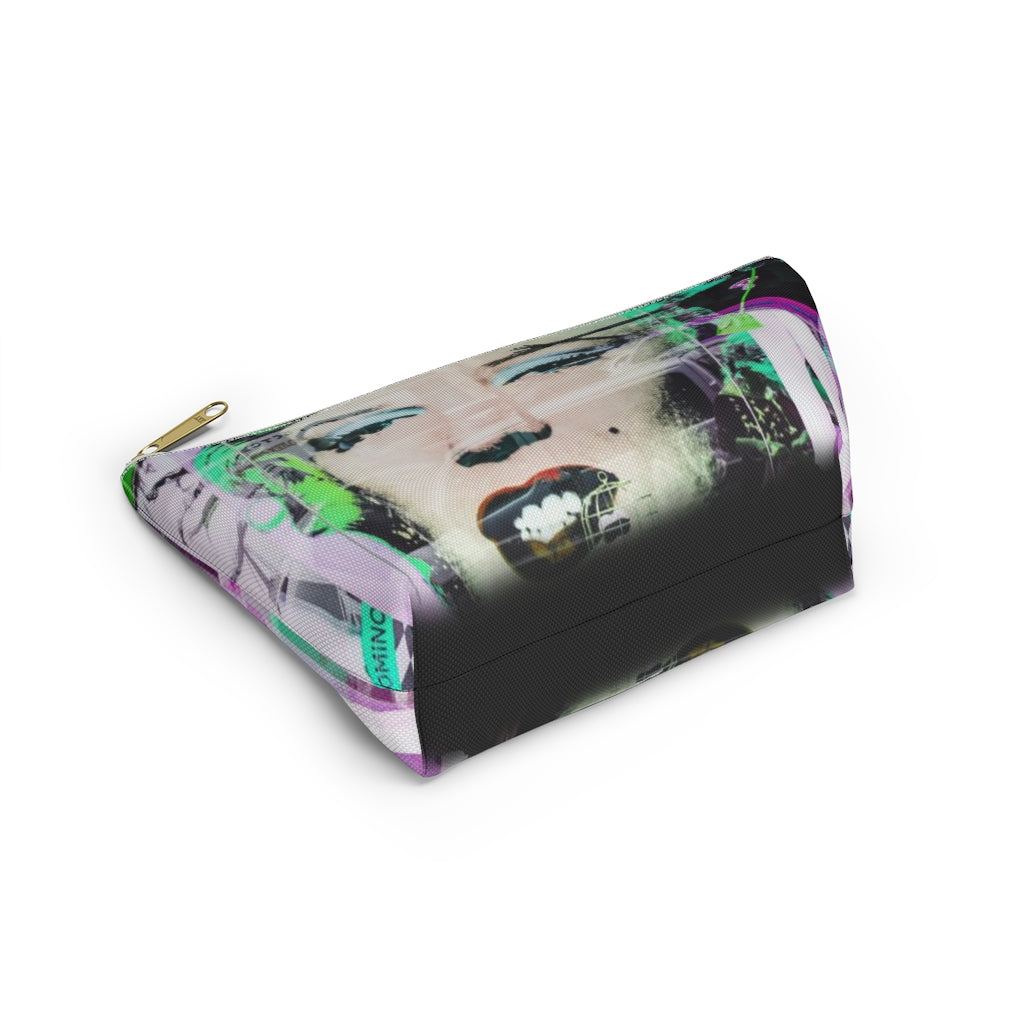 Marilyn Monroe Cosmetic Pouch w T-bottom, Accessory Pouch, Graffiti Reflection