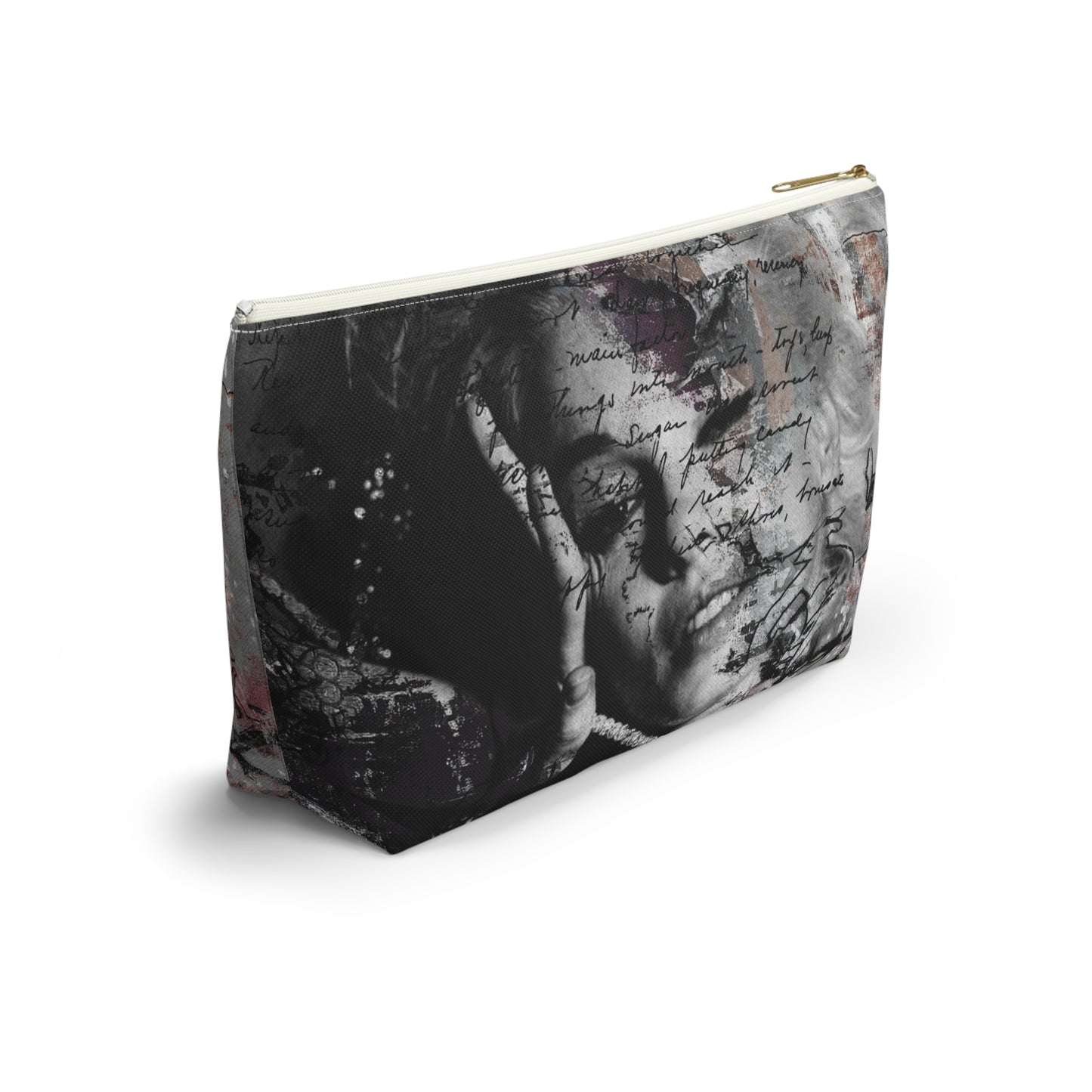 Lindsay Lohan Cosmetic Pouch w T-bottom, Accessory Pouch - Lindsay Lohan as Marilyn Monroe Abstract Makeup Bag