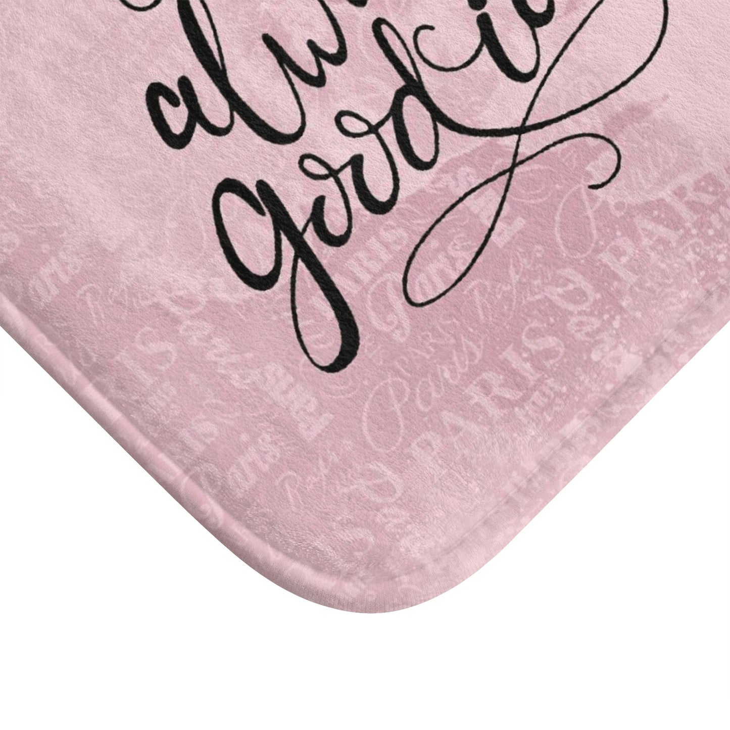 Audrey Hepburn Bath Mat - Pink Paris Floor Mat - Paris is Always a Good Idea Bathroom Shower Mat