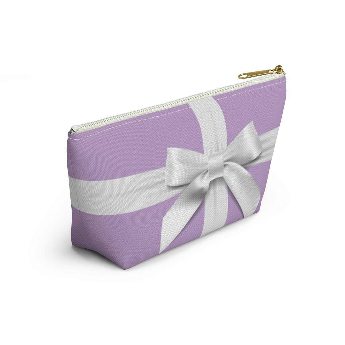 Little Lavender Box Cosmetic Pouch w T-bottom, Accessory Pouch