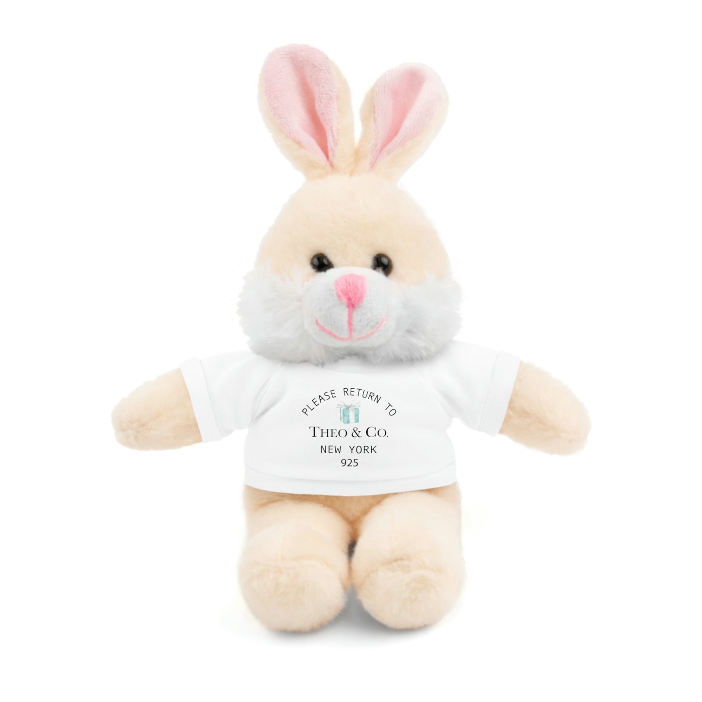 Please Return to Me - Stuffed Animals with Custom Tee - Breakfast at Tiffany Name & Co.