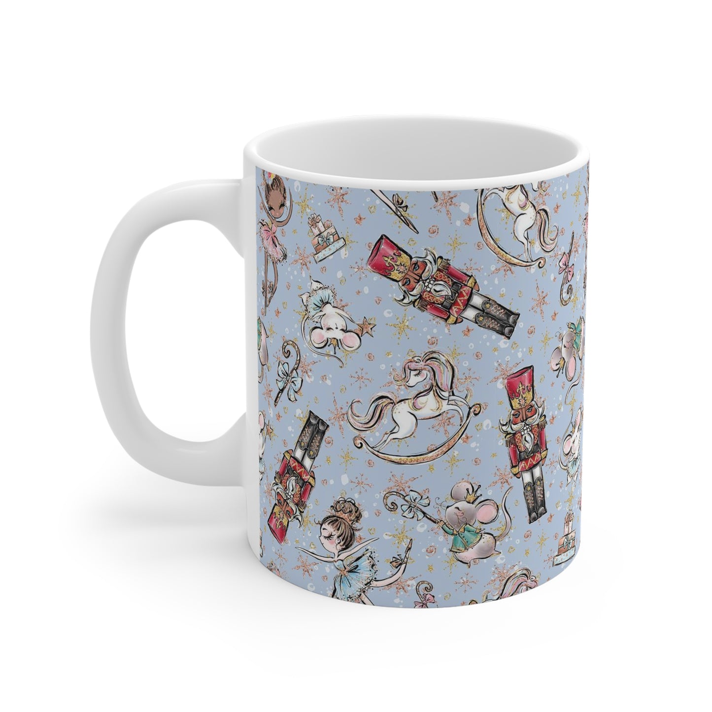 Personalized Nutcracker Mug 11oz - Powder Blue Nutcracker Ballet Mug