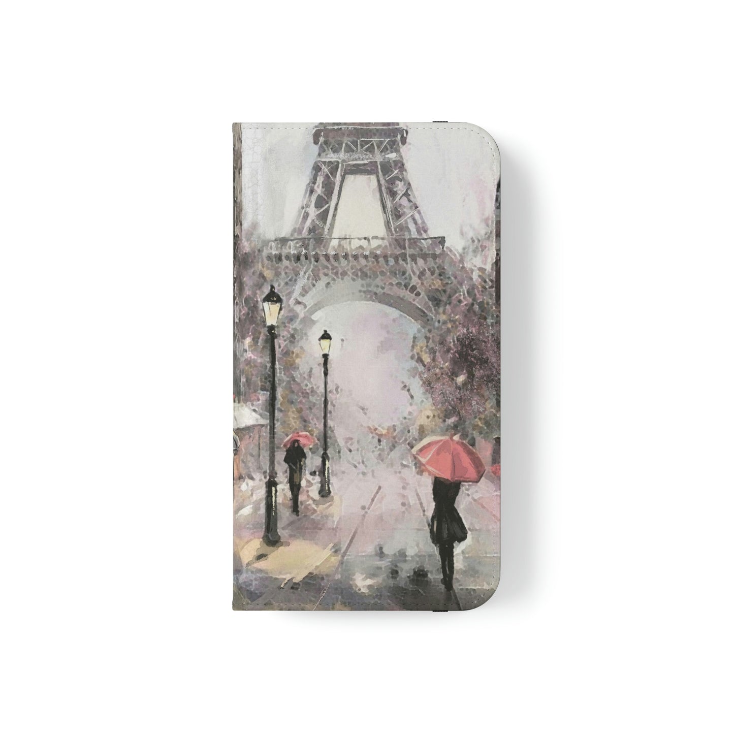 Personalized Eiffel Tower Paris Painting Phone Case, Folio Phone Case, Paris France Smart Phone Folding Case