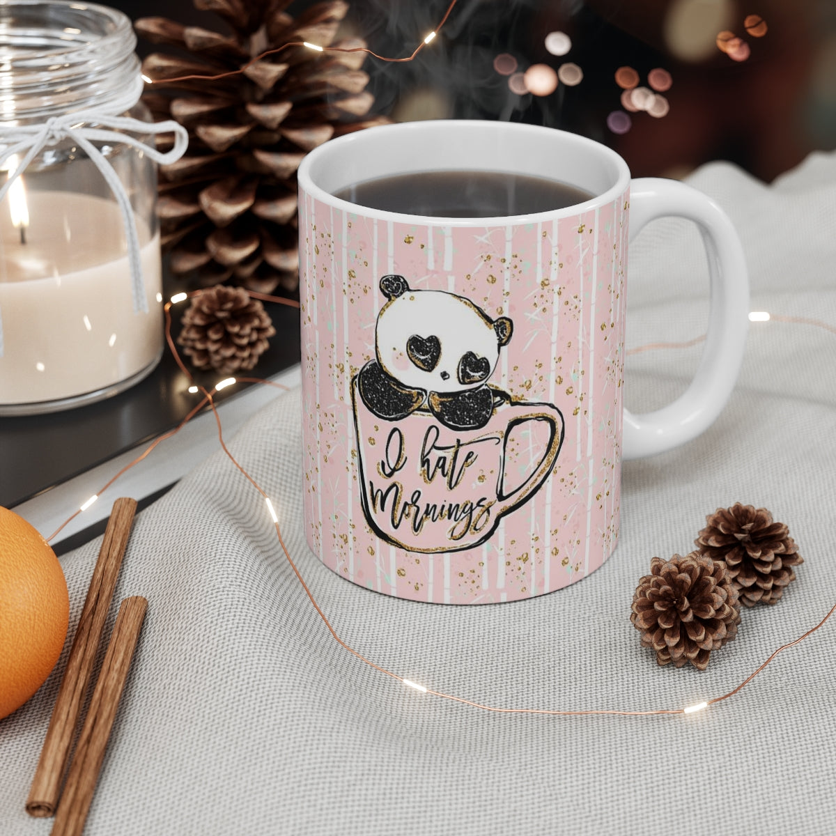 ADULT Not a Morning Panda Mug 11oz