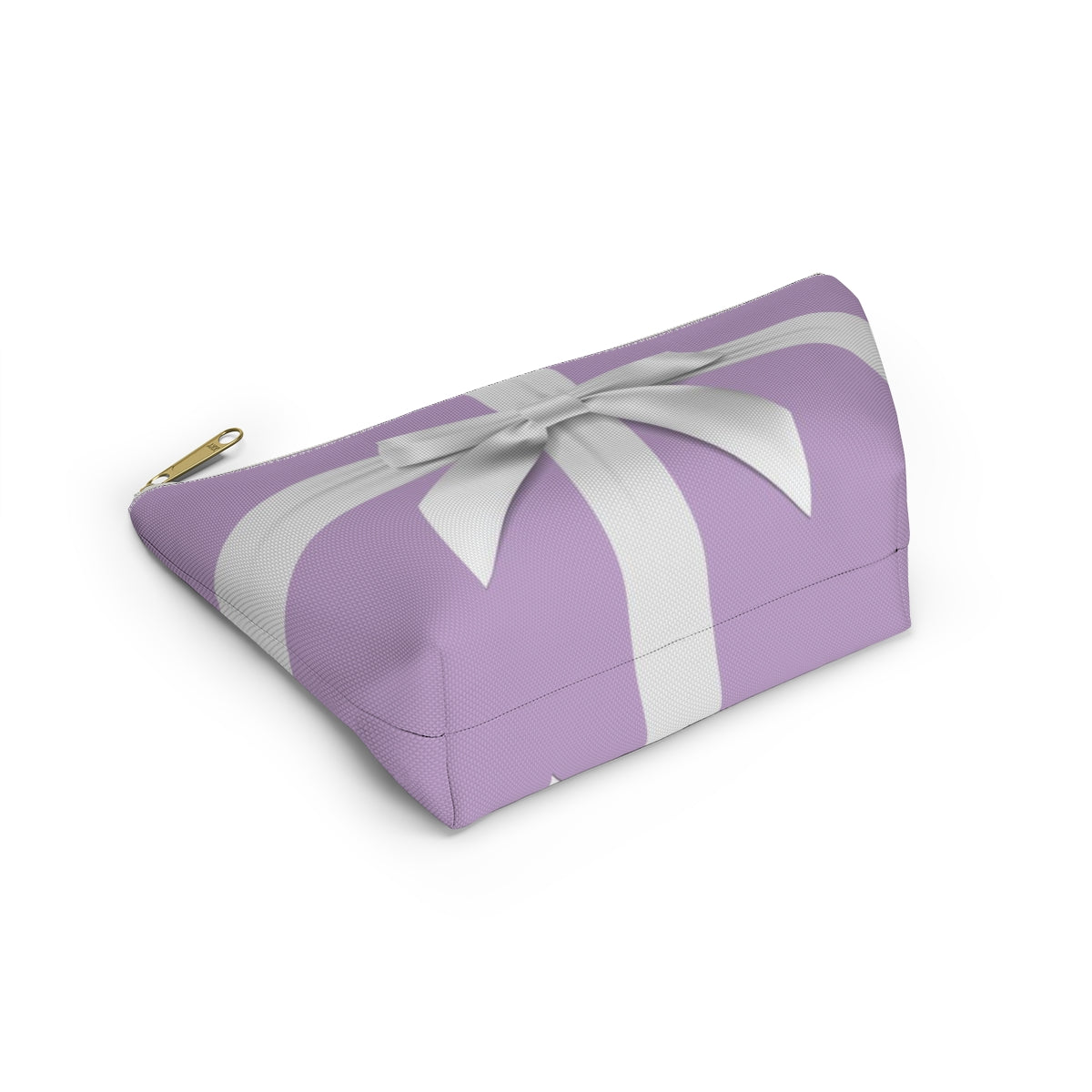 Little Lavender Box Cosmetic Pouch w T-bottom, Accessory Pouch