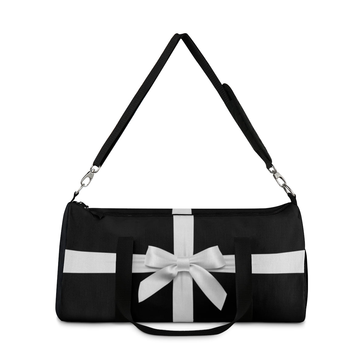 Personalized Little Black Box Duffel Bag - White Bow