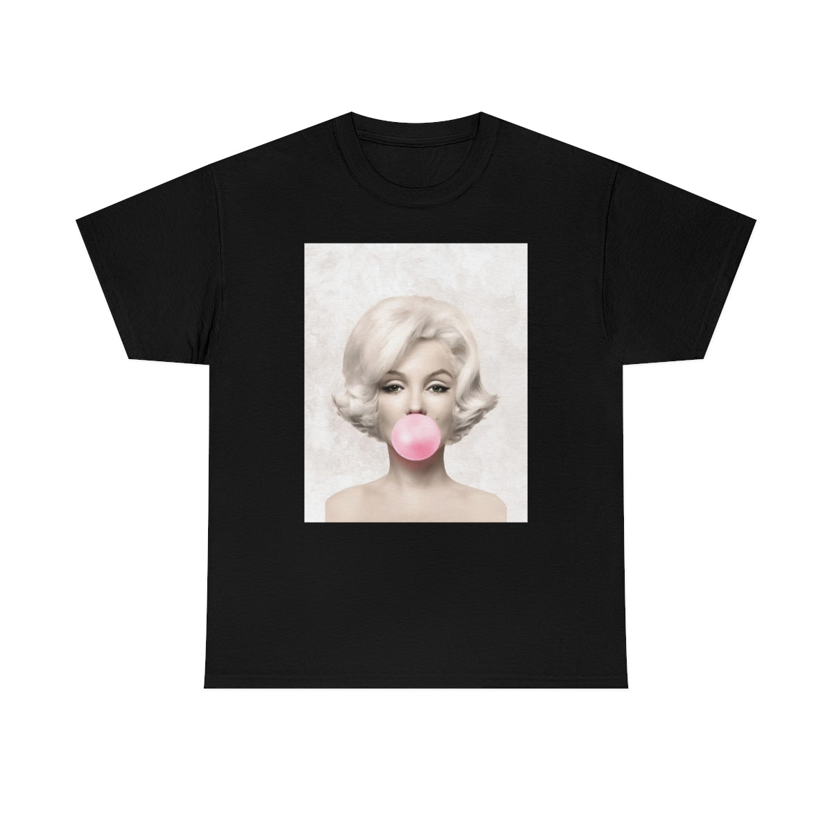 Black Marilyn Monroe Bubblegum Tee Shirt