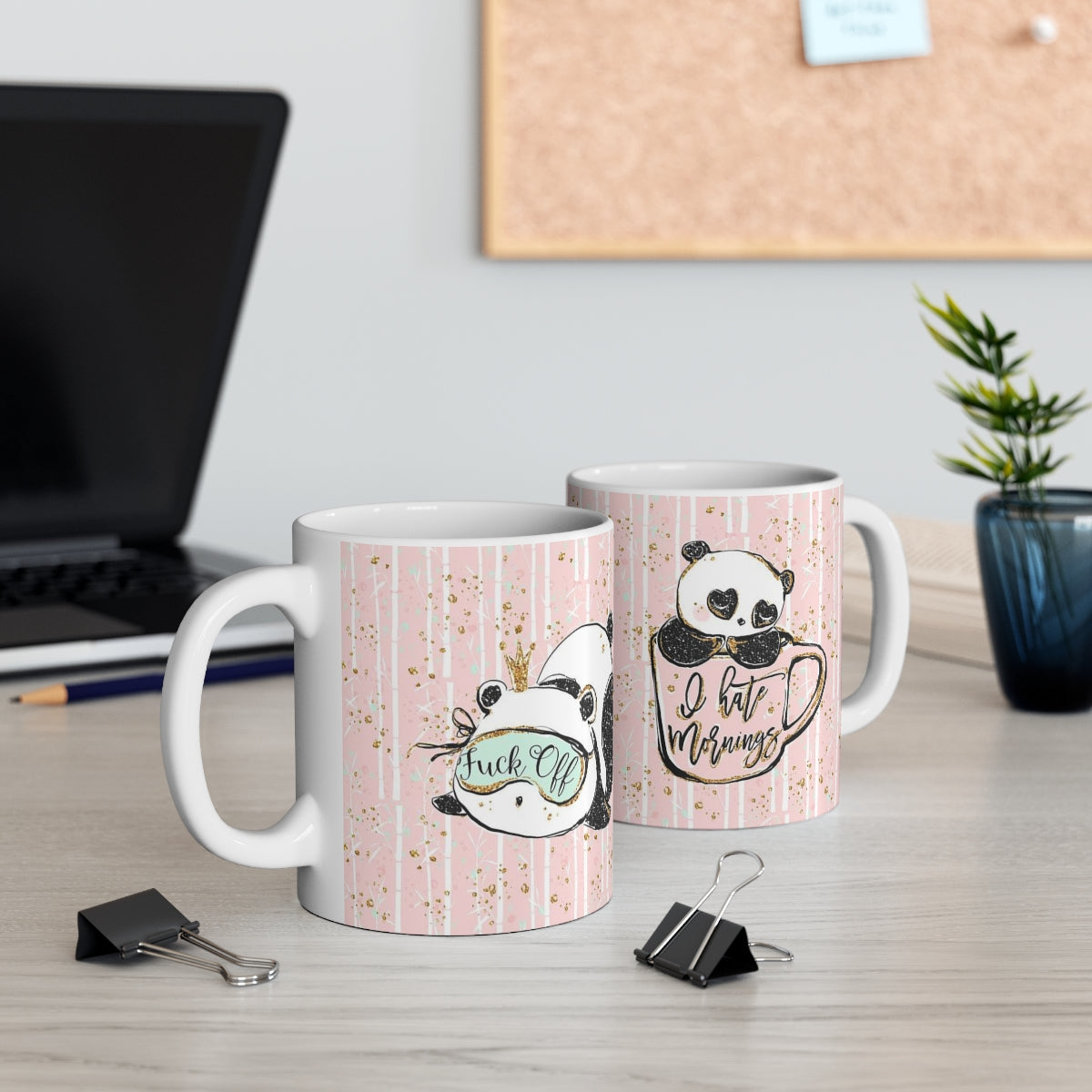 ADULT Not a Morning Panda Mug 11oz