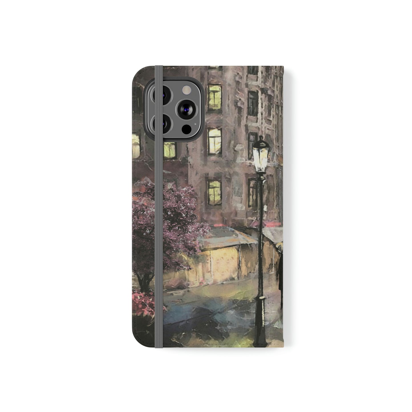 Personalized Eiffel Tower Paris Painting Phone Case, Folio Phone Case, Paris France Smart Phone Folding Case