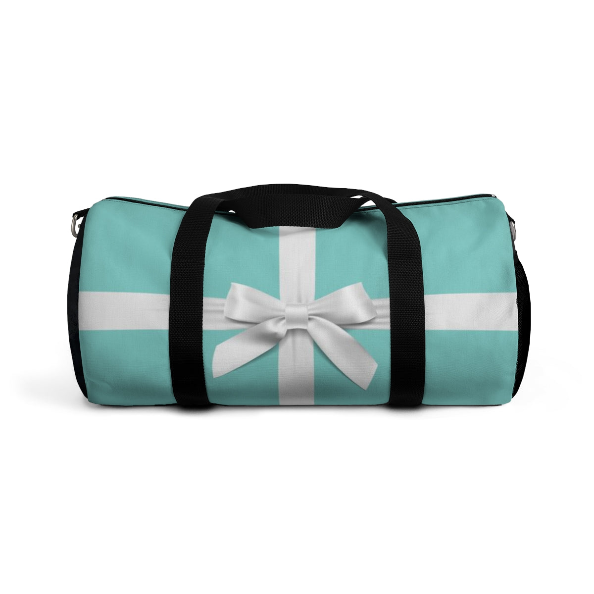 Personalized Little Blue Box Duffel Bag - White Bow