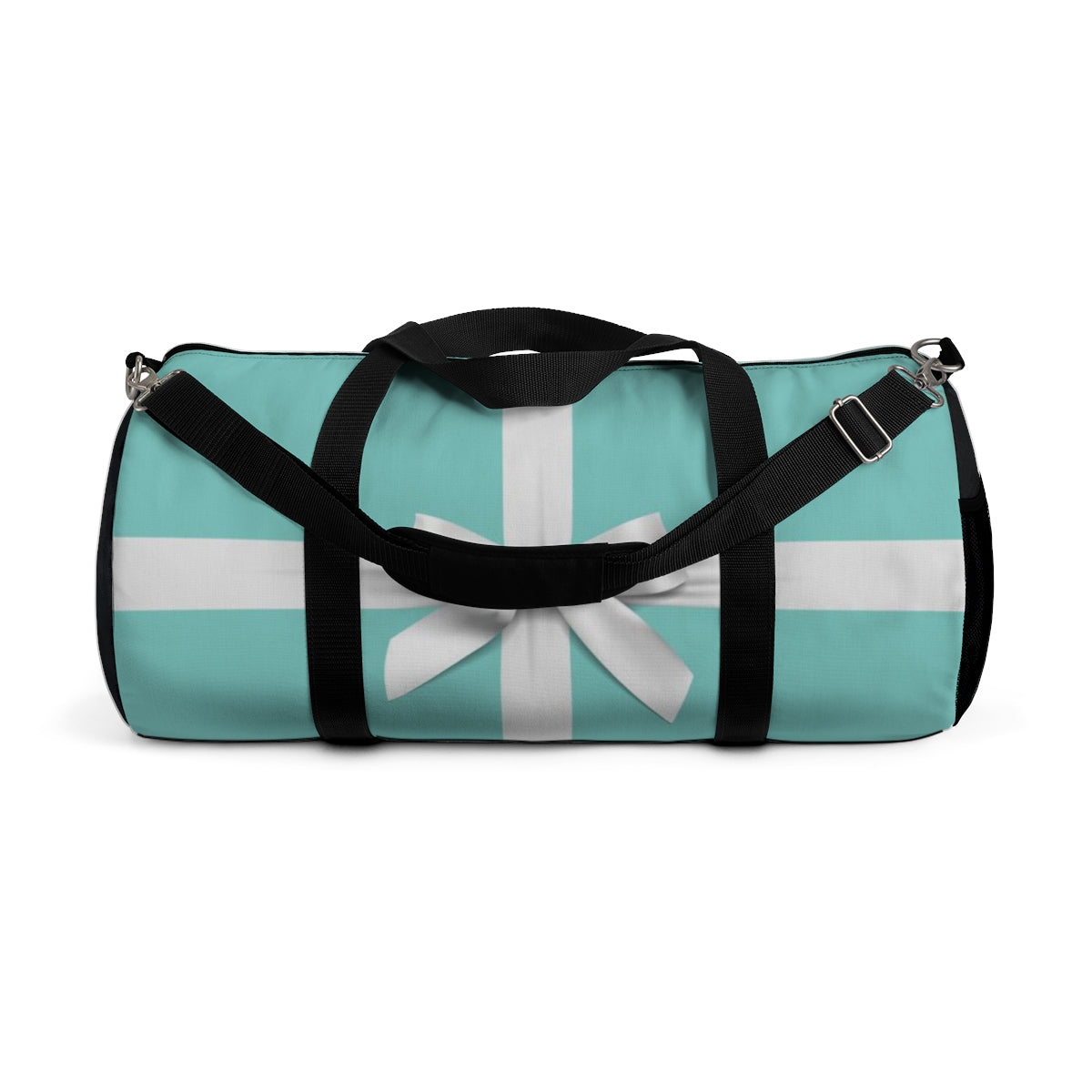 Personalized Little Blue Box Duffel Bag - White Bow