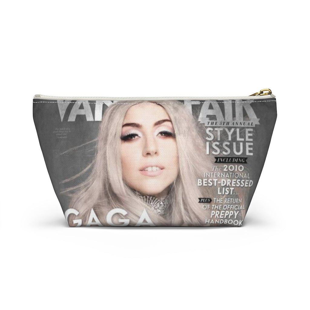 Lady Gaga Cosmetic Pouch w T-bottom, Accessory Pouch, Vanity Fair