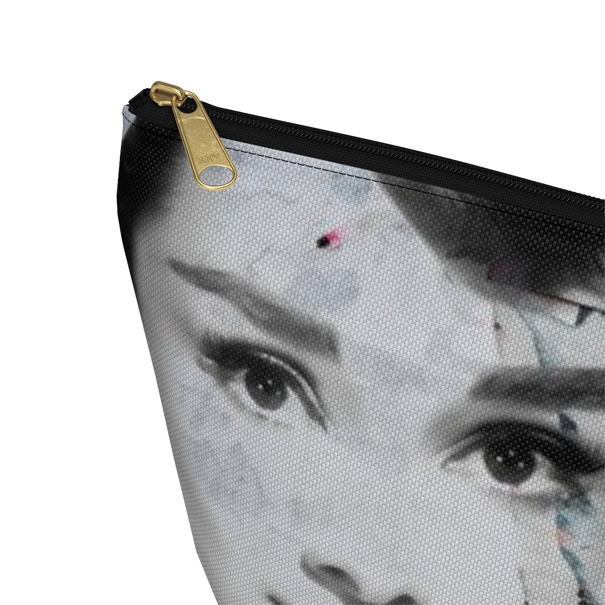 Audrey Hepburn Cosmetic Pouch w T-bottom, Accessory Pouch, Distressed Poster