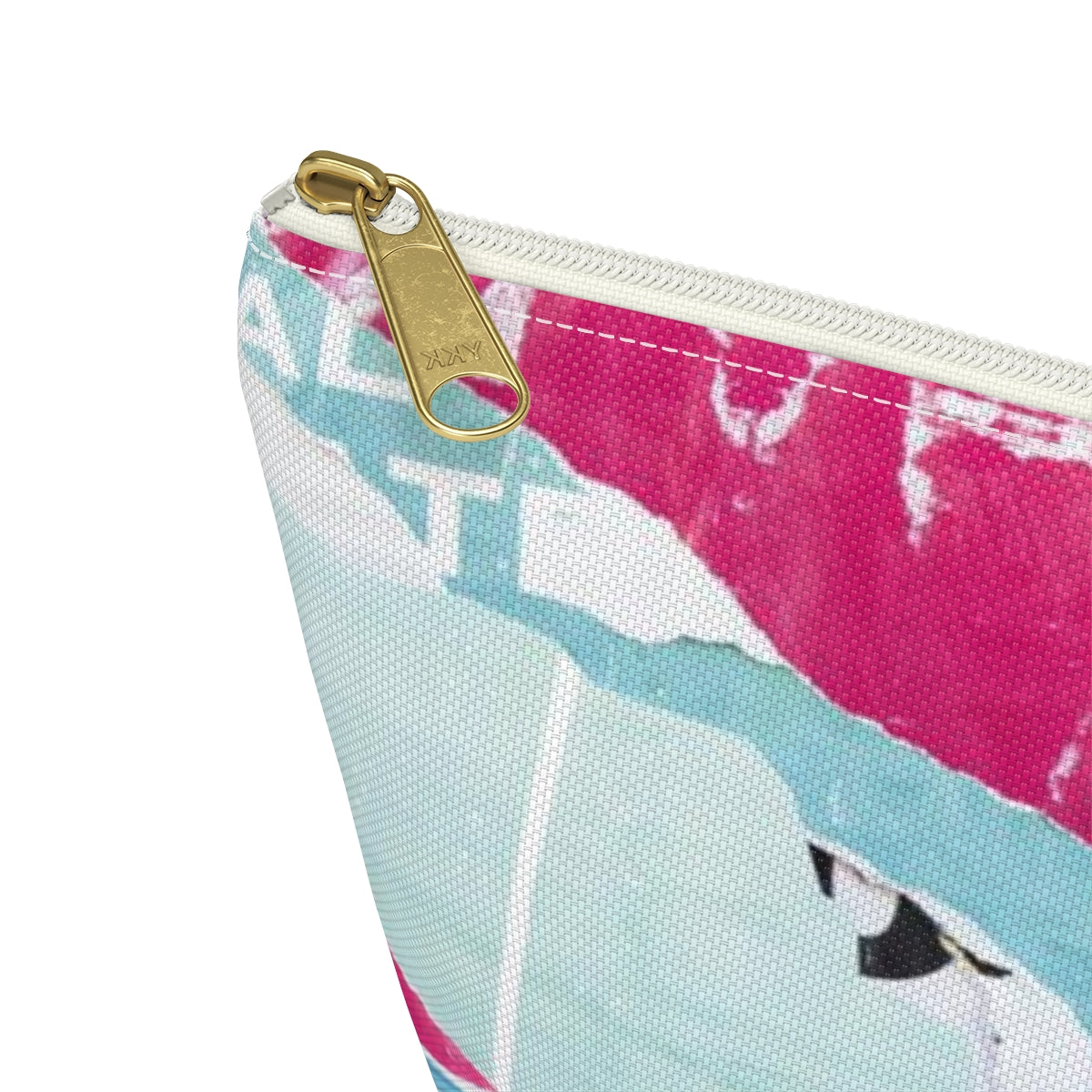 Abstract Cosmetic Pouch w T-bottom, Accessory Pouch,  Pink and Blue, Abstract Poster