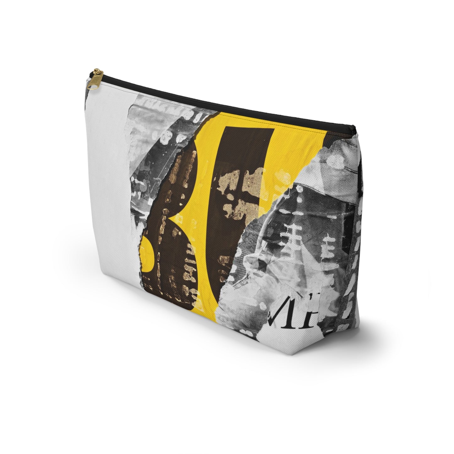 Urban Street Art Cosmetic Pouch w T-bottom, Accessory Pouch - Torn Poster Street Art Makeup Bag - BUS Bag 8