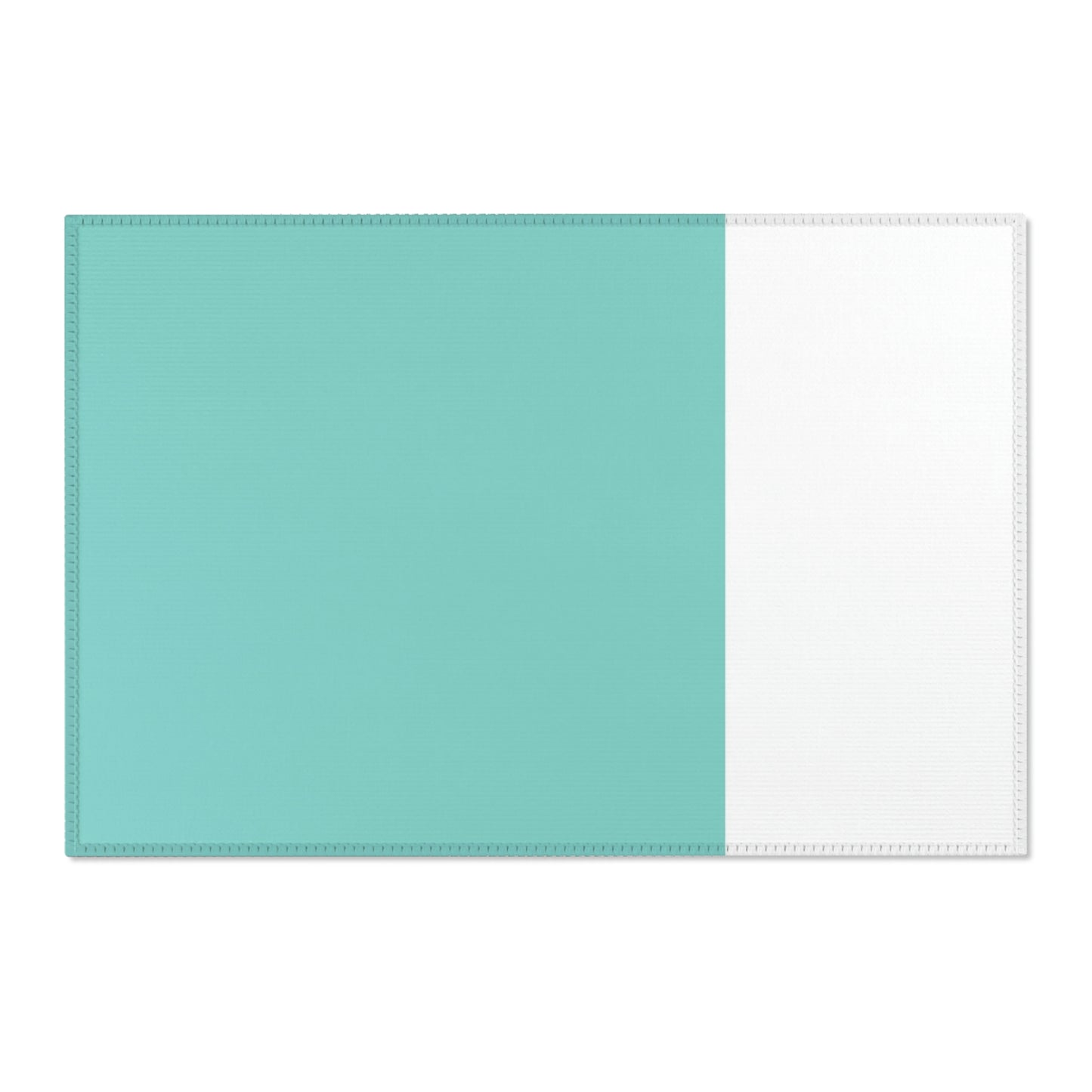 Personalized Color Block Area Rug, Your Name & Co. Personalized Rug - Robin Egg Blue Rug - Breakfast at Tiffany Inspired Rug