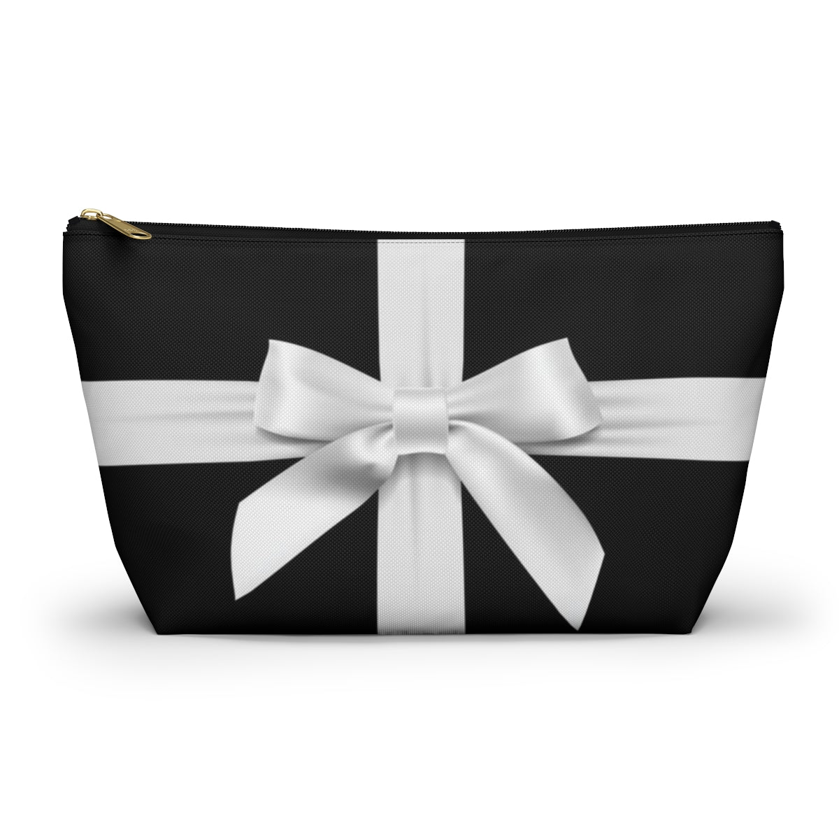 Little Black Box Cosmetic Pouch w T-bottom, Accessory Pouch