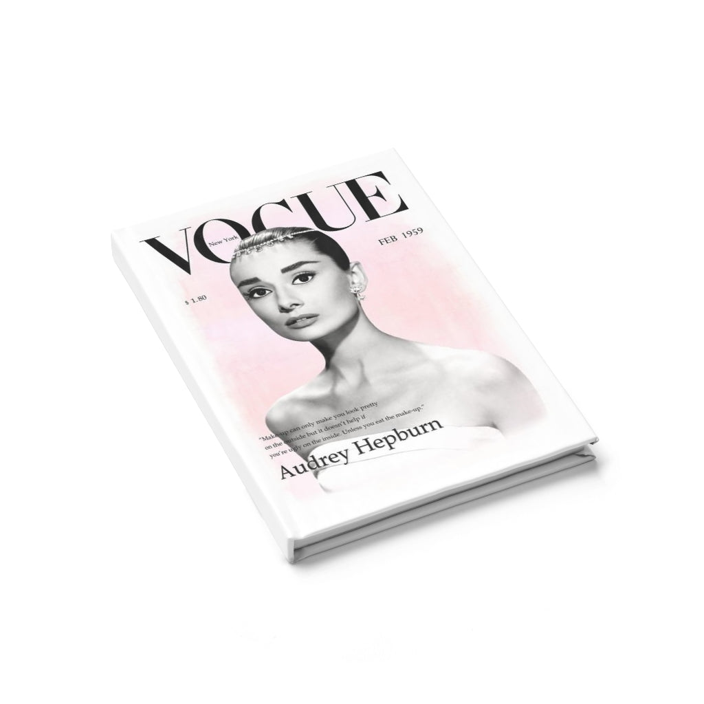 VOGUE Audrey Hepburn Journal - Ruled Line, Pink