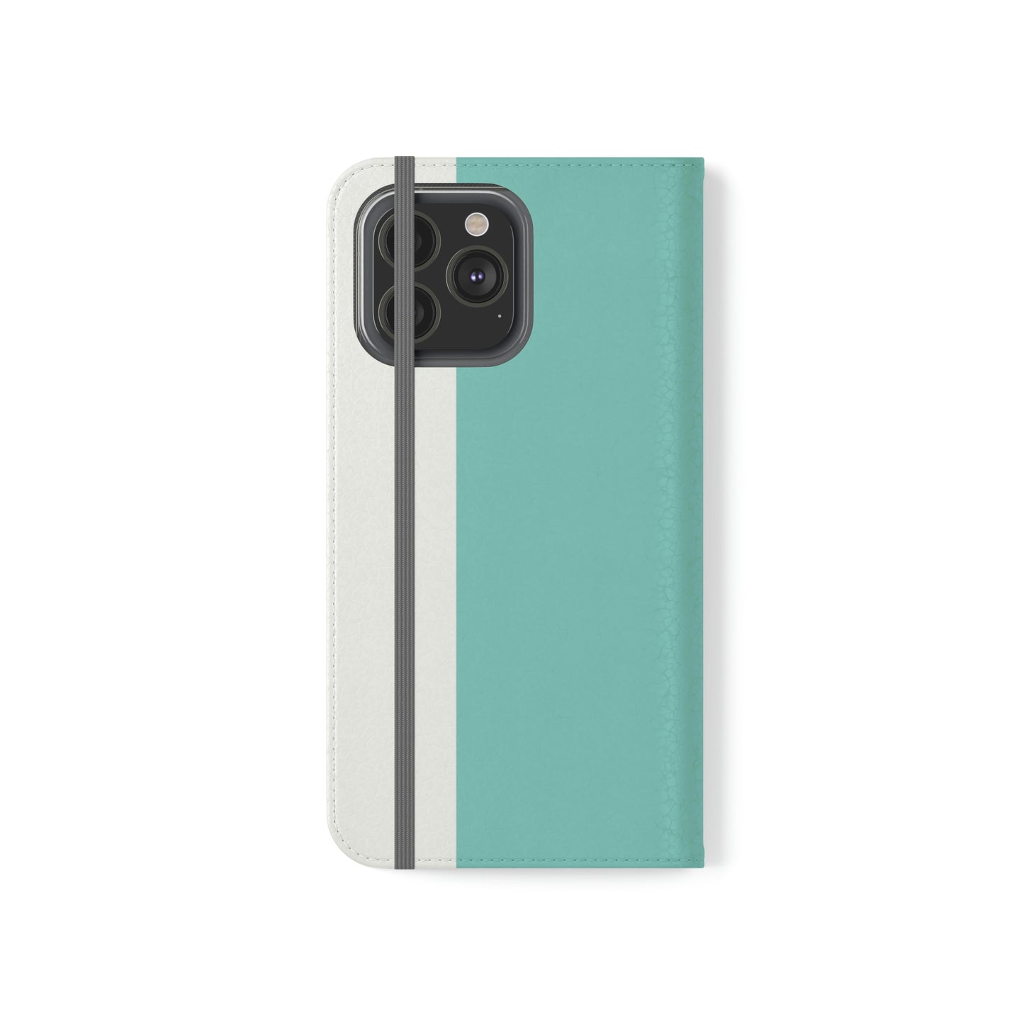 East West Color Block Phone Case, Blue Green Folio Phone Case, Breakfast at Tiffany Inspired Smart Phone Folding Case