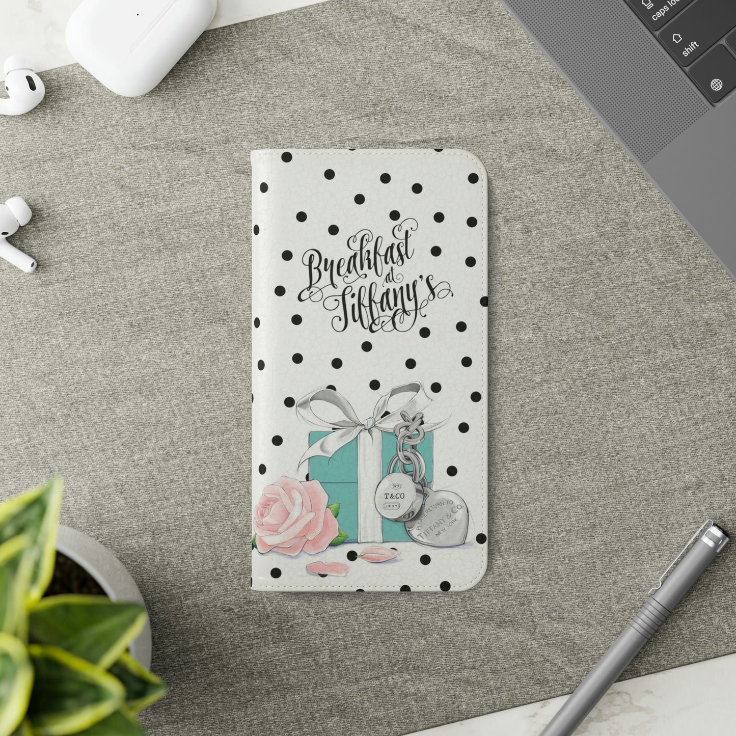 Personalized Breakfast at Tiffany Phone Case, Folio Phone Case, Breakfast at Tiffany Smart Phone Folding Case