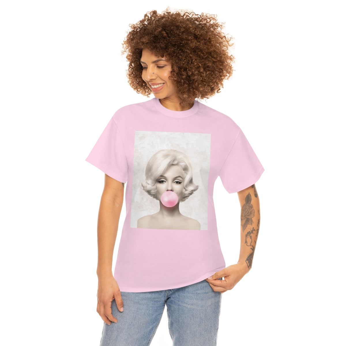 Pink Marilyn Monroe Bubblegum Tee Shirt