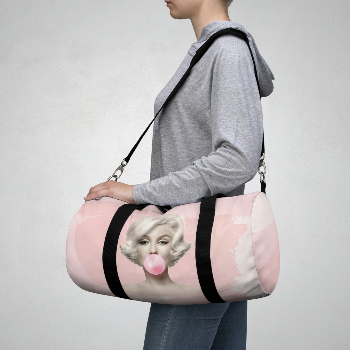 Personalized Marilyn Monroe Duffel Bag - Pink Bubblegum