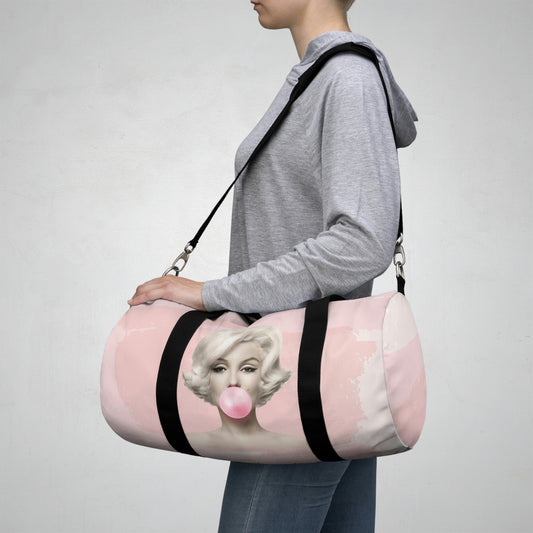 Personalized Marilyn Monroe Duffel Bag - Pink Bubblegum