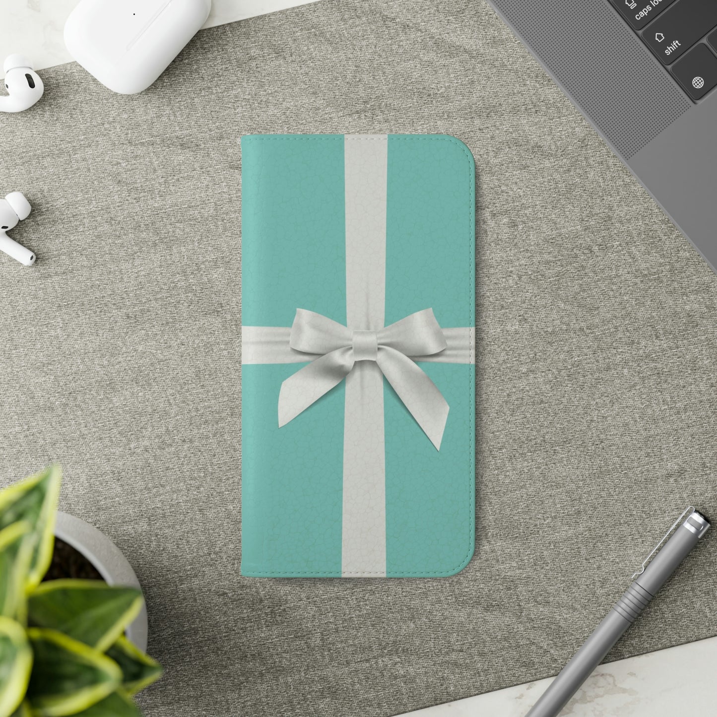 Little Blue Box Phone Case, Custom Personalized Folio Phone Case, Smart Phone Folding Case, Breakfast at Tiffany Inspired Phone Case