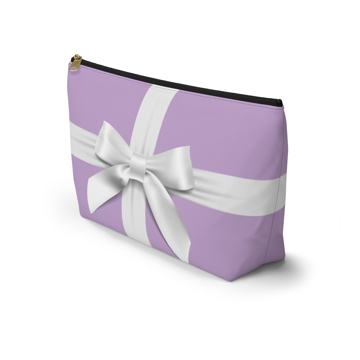 Little Lavender Box Cosmetic Pouch w T-bottom, Accessory Pouch