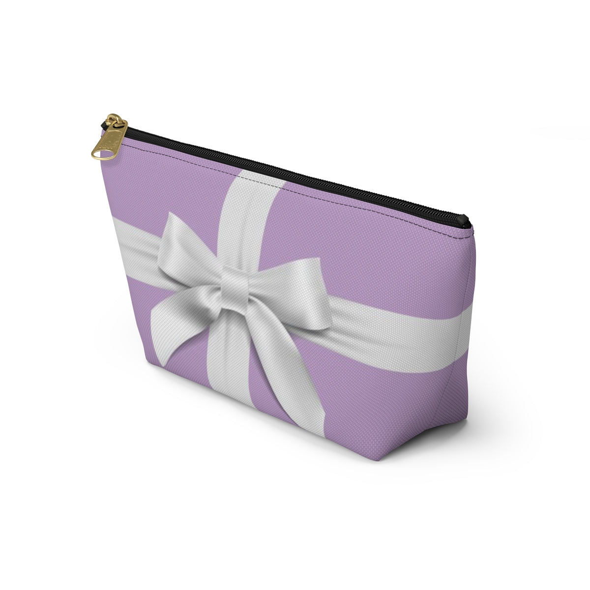 Little Lavender Box Cosmetic Pouch w T-bottom, Accessory Pouch