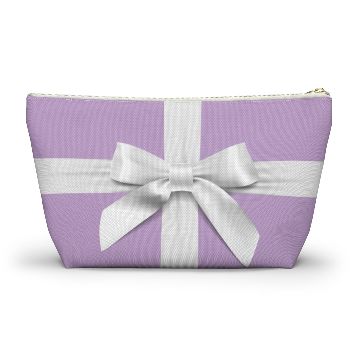 Little Lavender Box Cosmetic Pouch w T-bottom, Accessory Pouch