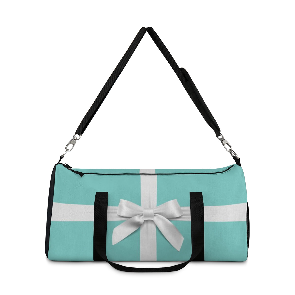 Personalized Little Blue Box Duffel Bag - White Bow