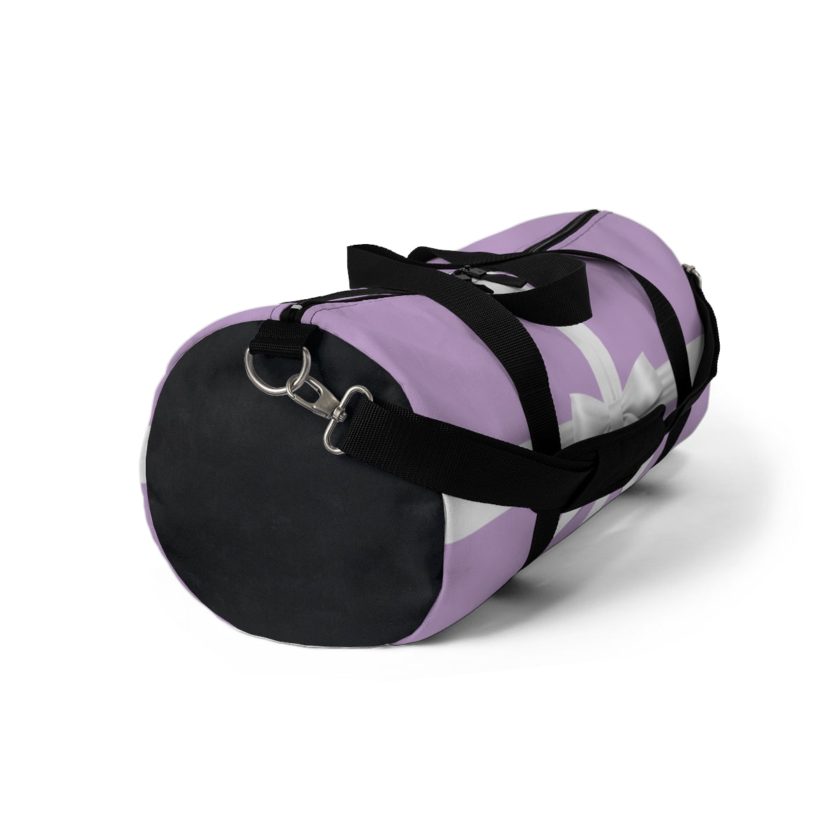 Personalized Little Lavender Box Duffel Bag - White Bow