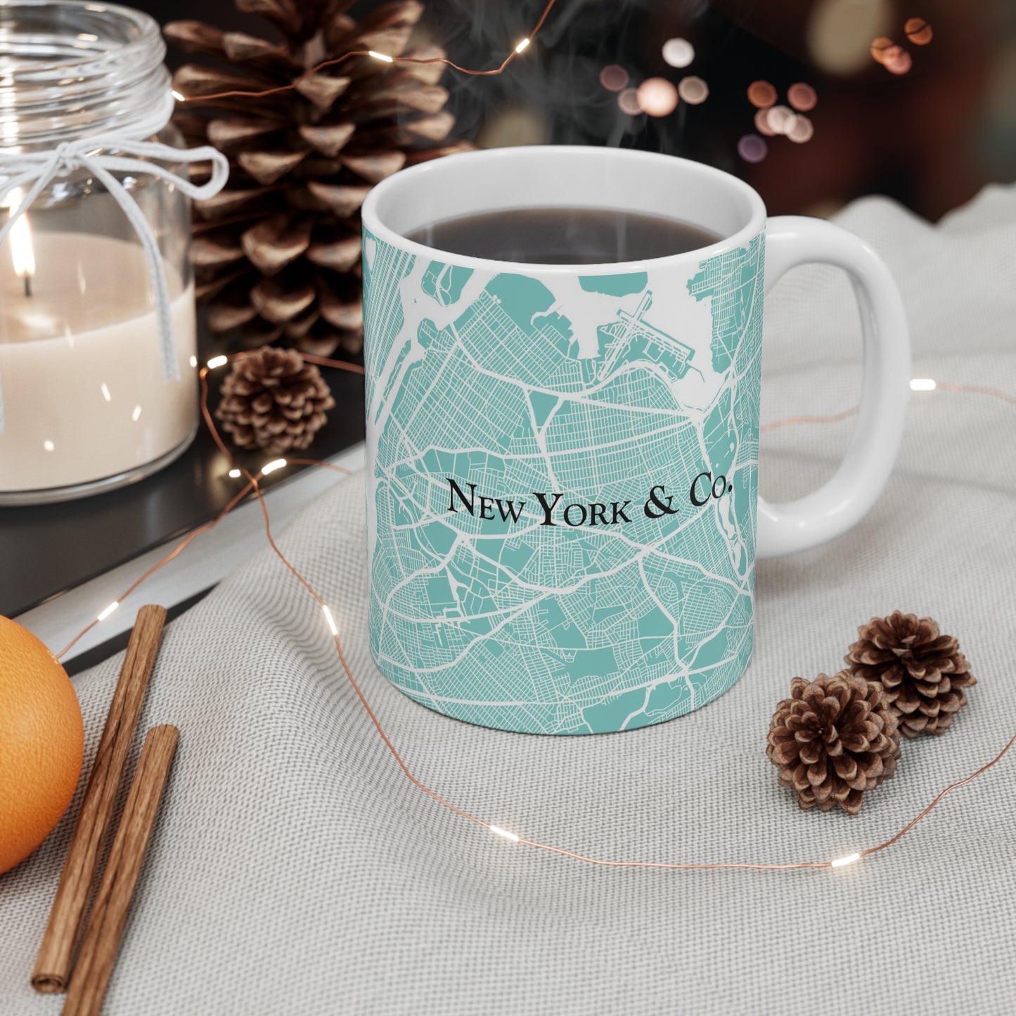 Personalized New York and Co Mug 11oz - New York City Map