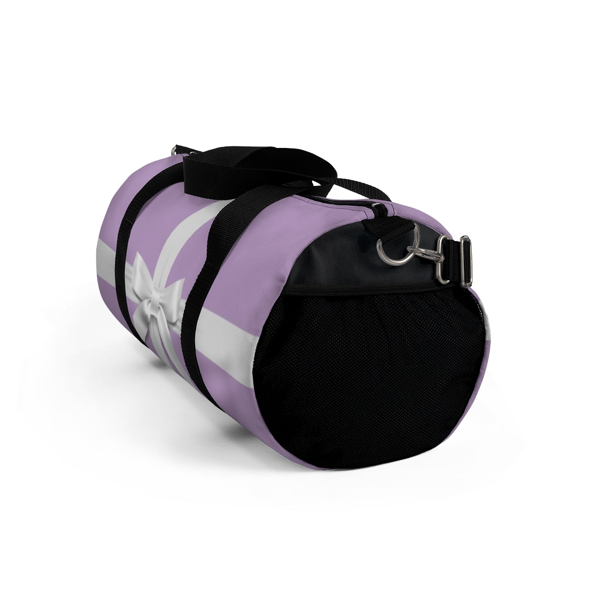 Personalized Little Lavender Box Duffel Bag - White Bow