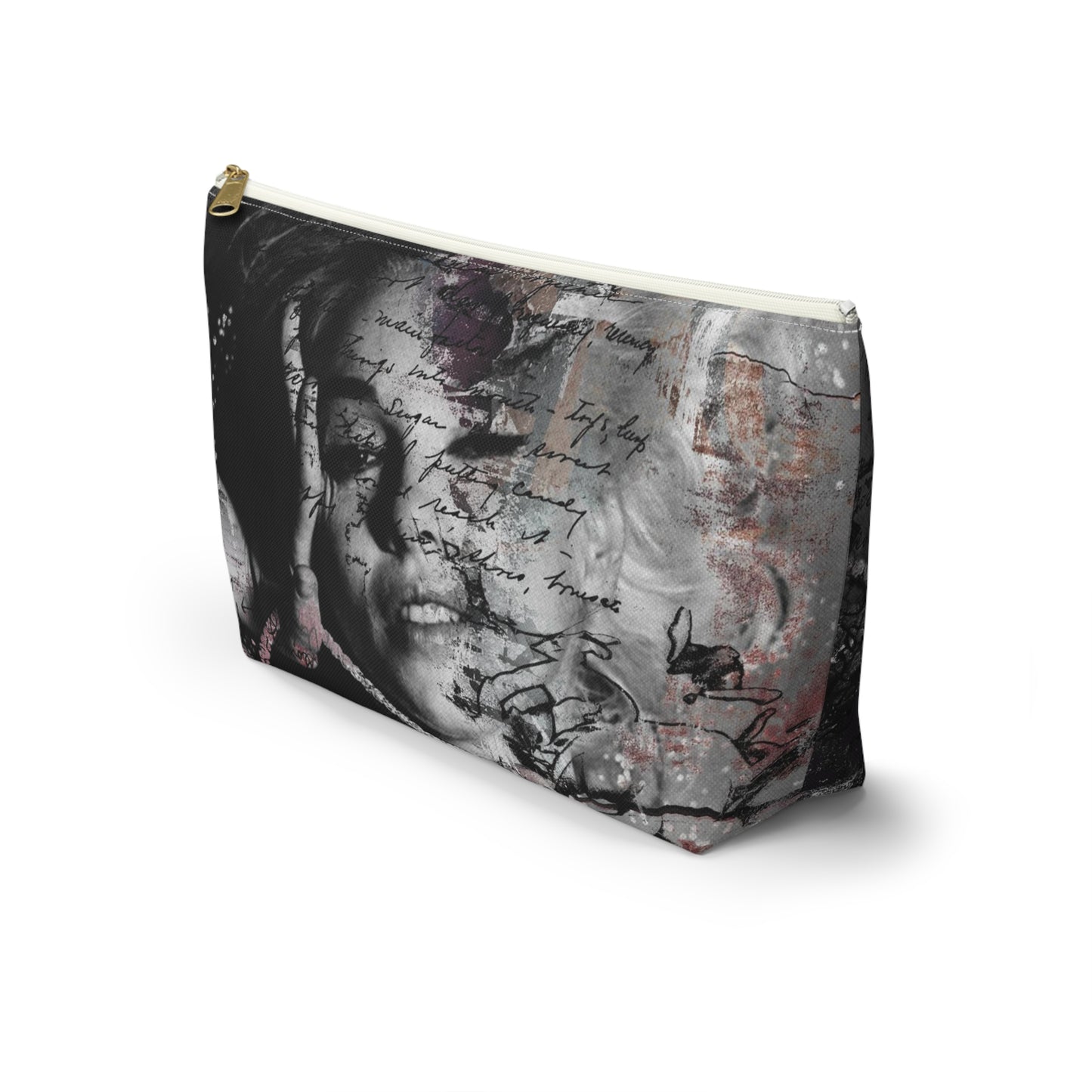 Lindsay Lohan Cosmetic Pouch w T-bottom, Accessory Pouch - Lindsay Lohan as Marilyn Monroe Abstract Makeup Bag