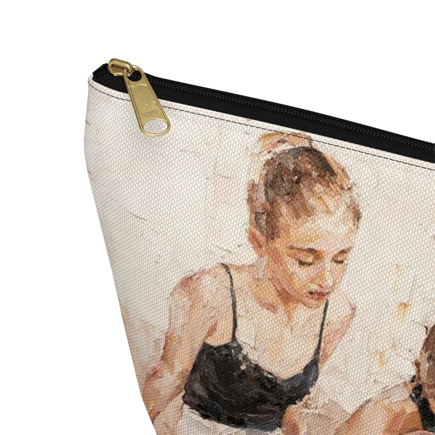 Ballet Cosmetic Pouch w T-bottom, Accessory Pouch - Ballerina Sisters Oil Painting