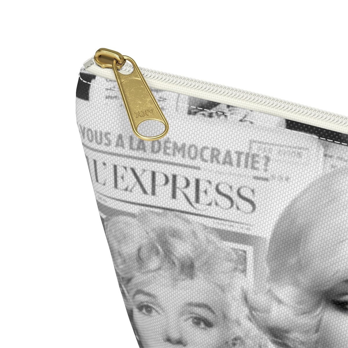 Marilyn Monroe Cosmetic Pouch w T-bottom, Accessory Pouch - Marilyn Bubblegum Pink International News Makeup Bag