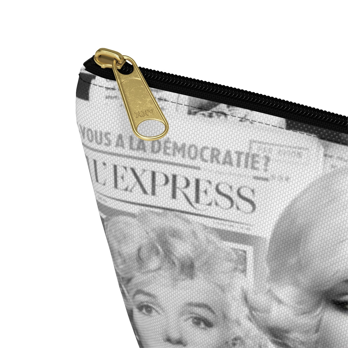 Marilyn Monroe Cosmetic Pouch w T-bottom, Accessory Pouch - Marilyn Bubblegum Pink International News Makeup Bag